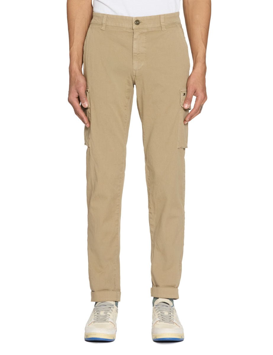 pantalone cargo cotone elastico beige - mason's - pantalone casual