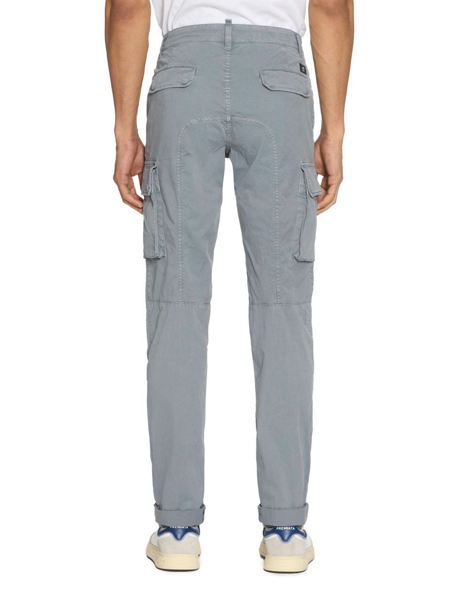 pantalone cargo cotone elastico grigio - mason's - pantalone casual