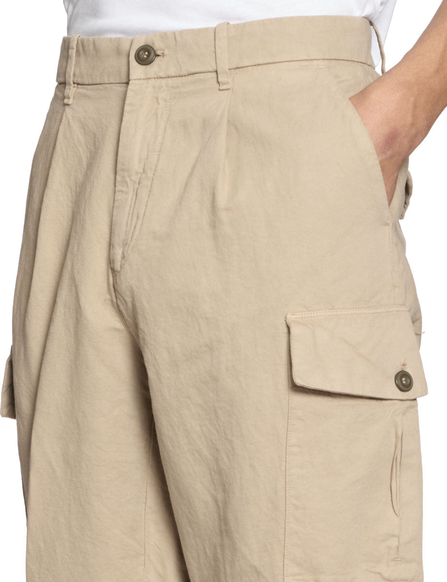 pantalone cargo pinces tortora - mason's - pantalone casual