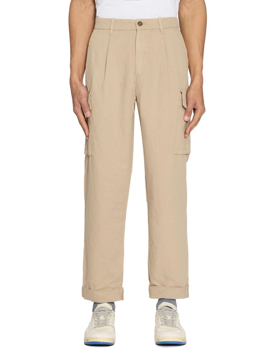 pantalone cargo pinces tortora - mason's - pantalone casual