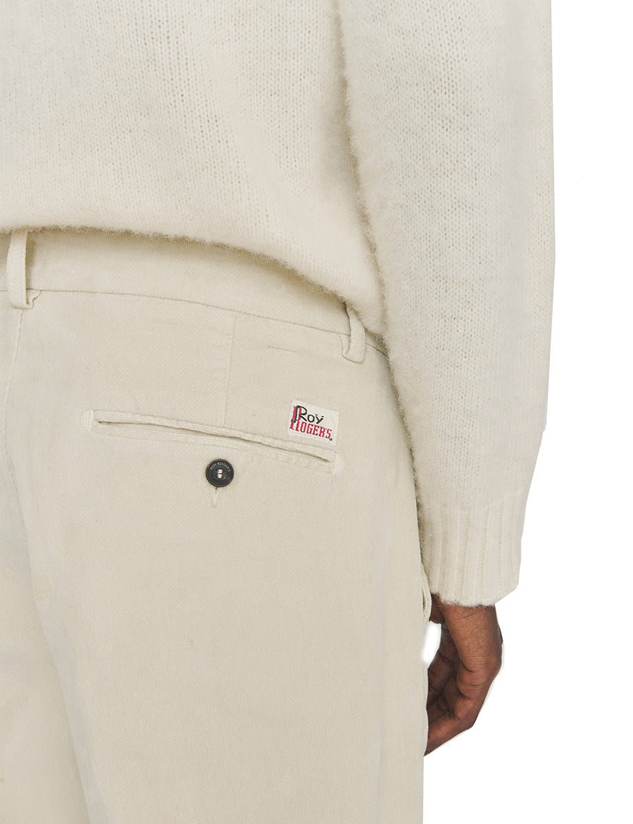 pantalone chino conduit velluto mastice - roy rogers - pantalone casual