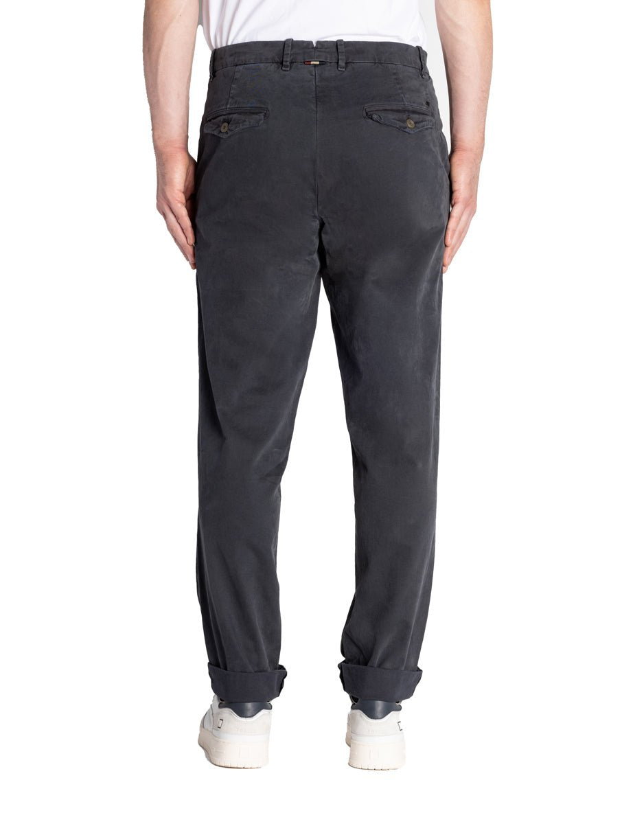 pantalone chino cotone carrot blu scuro - mason's - pantalone casual