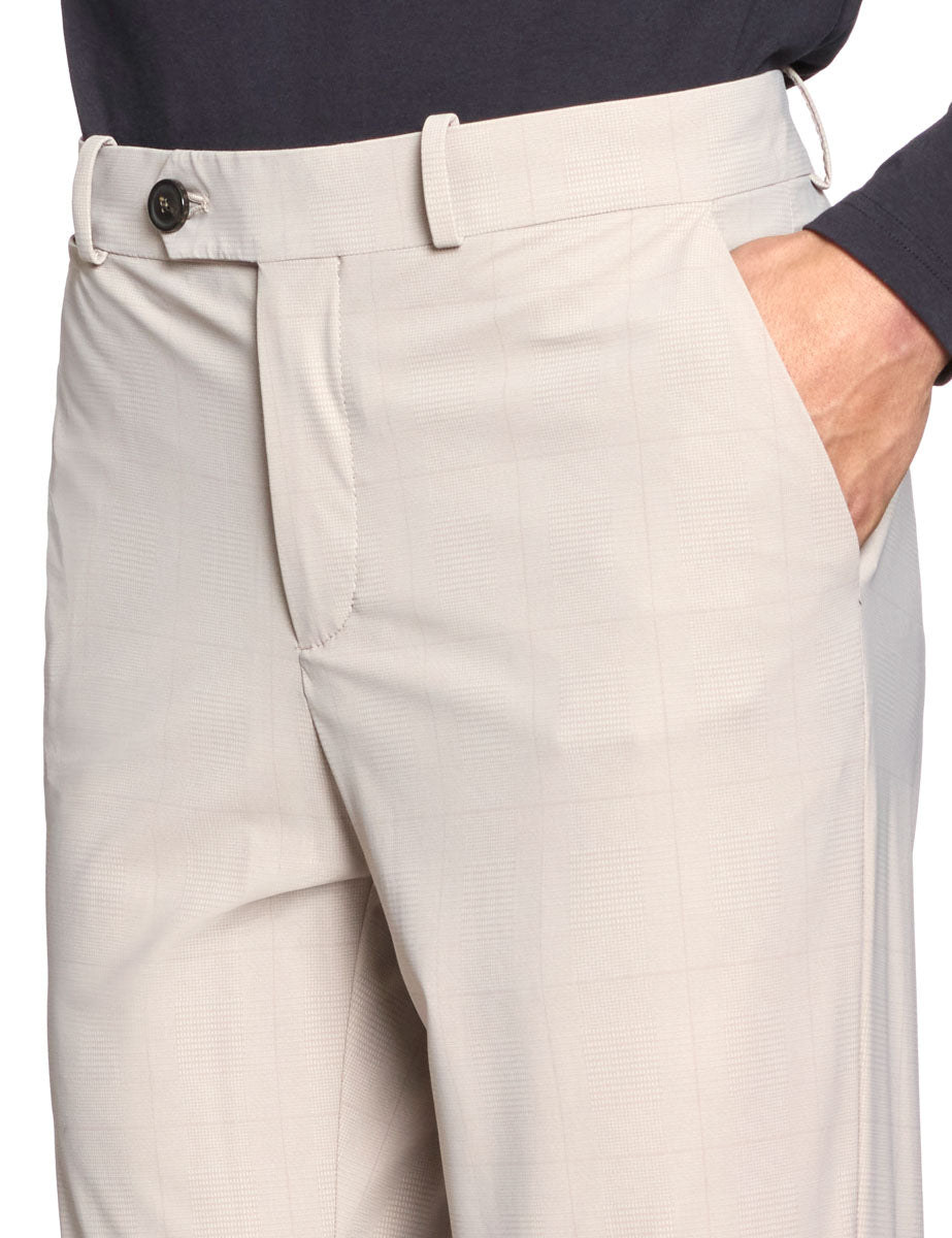 pantalone chino surflex microfantasia galles sabbia - rrd - pantalone elegante
