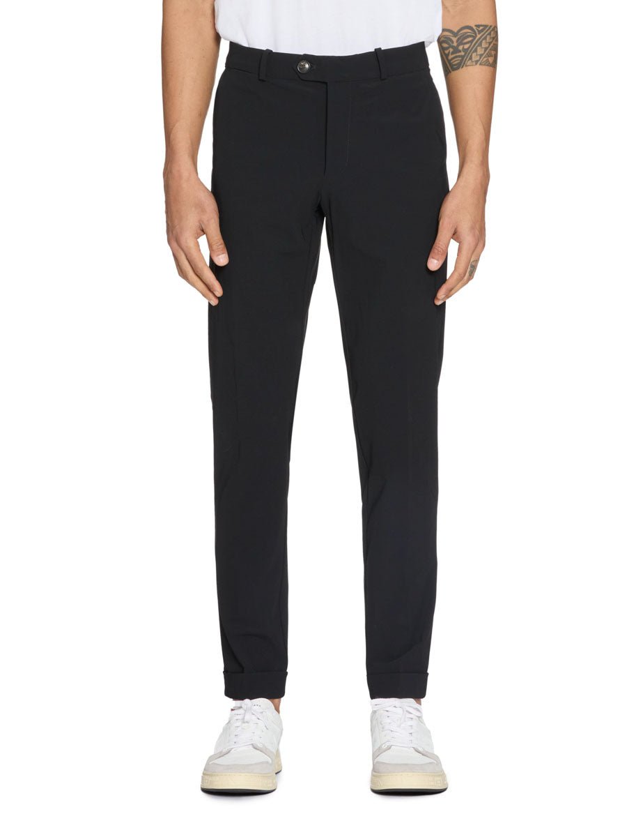 pantalone chino surflex tecnico nero - rrd - pantalone elegante