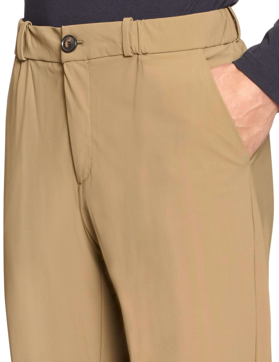 pantalone chino surflex tessuto tecnico tortora - rrd - pantalone elegante