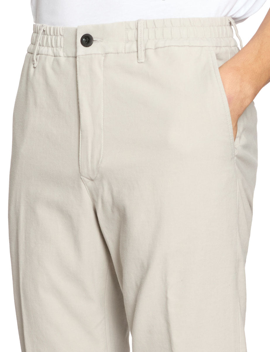 pantalone coulisse slim canvas cenere - incotex - pantalone casual