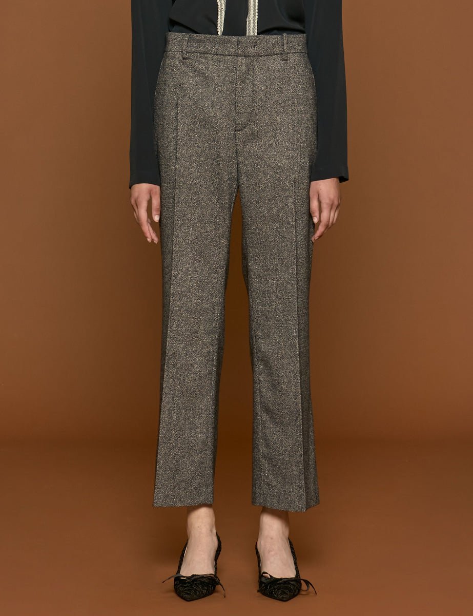 pantalone cropped grigio nero - n21 alessandro dell'acqua - pantalone