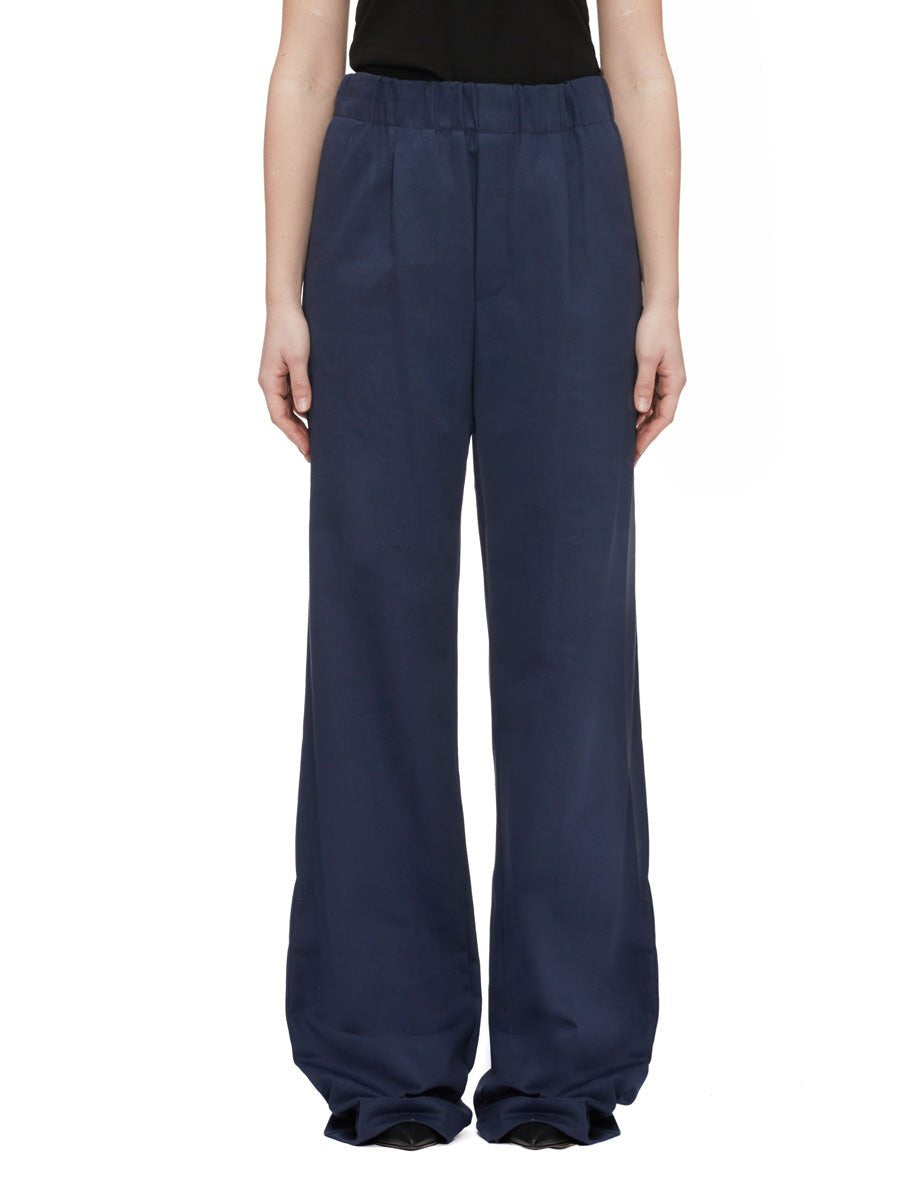 pantalone drill cotone blu - jejia - pantalone