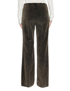 pantalone elastico dritto velluto moro - blufrida - pantalone