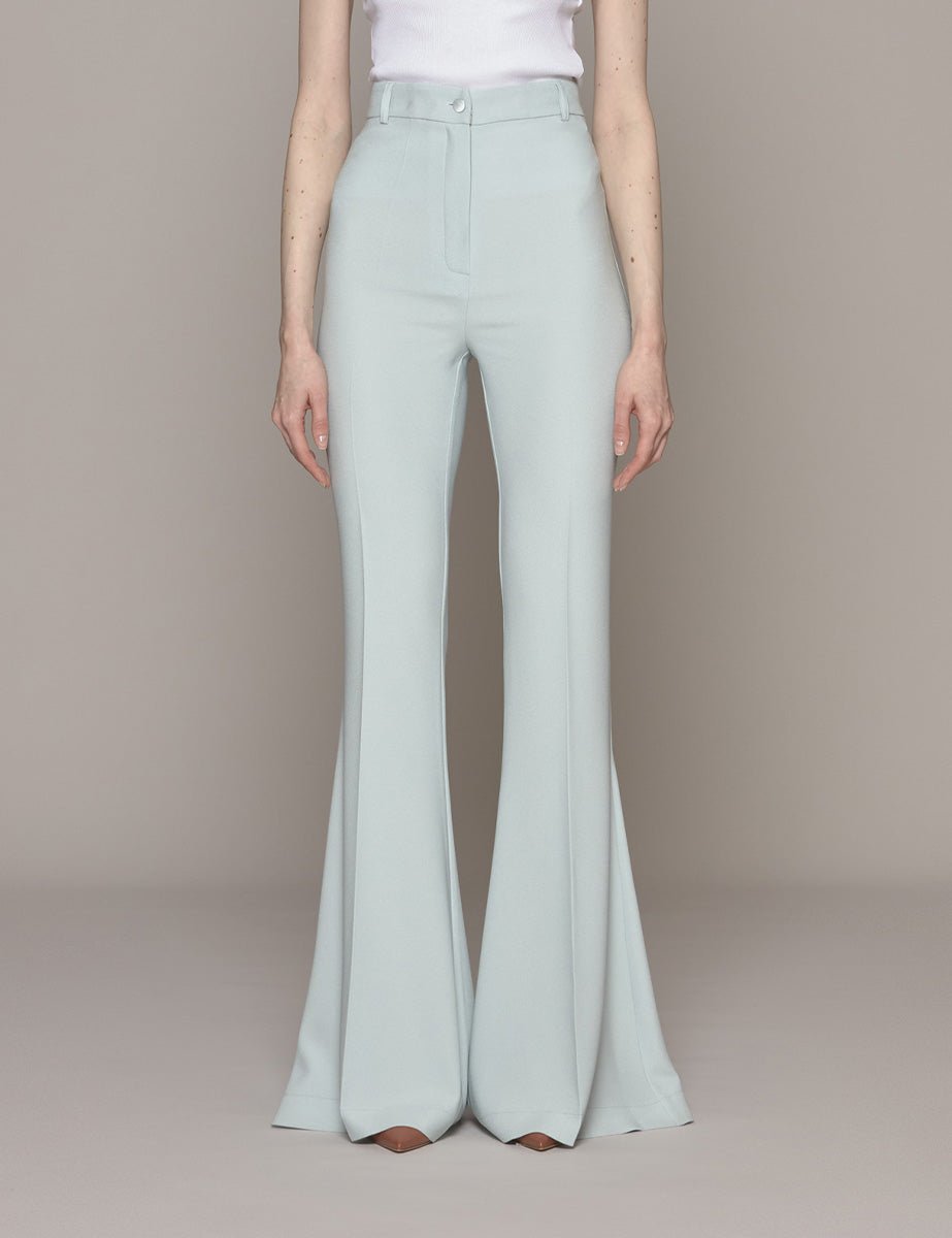 pantalone flare cady teal agave - hebe studio - pantalone