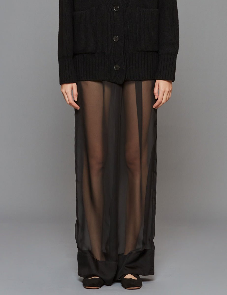 pantalone gamba fluida nero - vivetta - pantalone