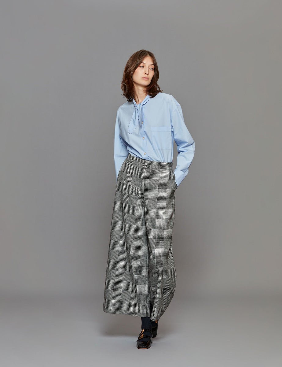 pantalone gamba larga bianco nero - vivetta - pantalone