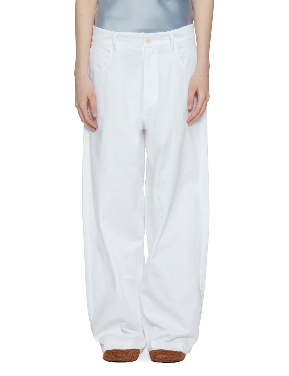 pantalone gigi over cotone bianco - jejia - pantalone