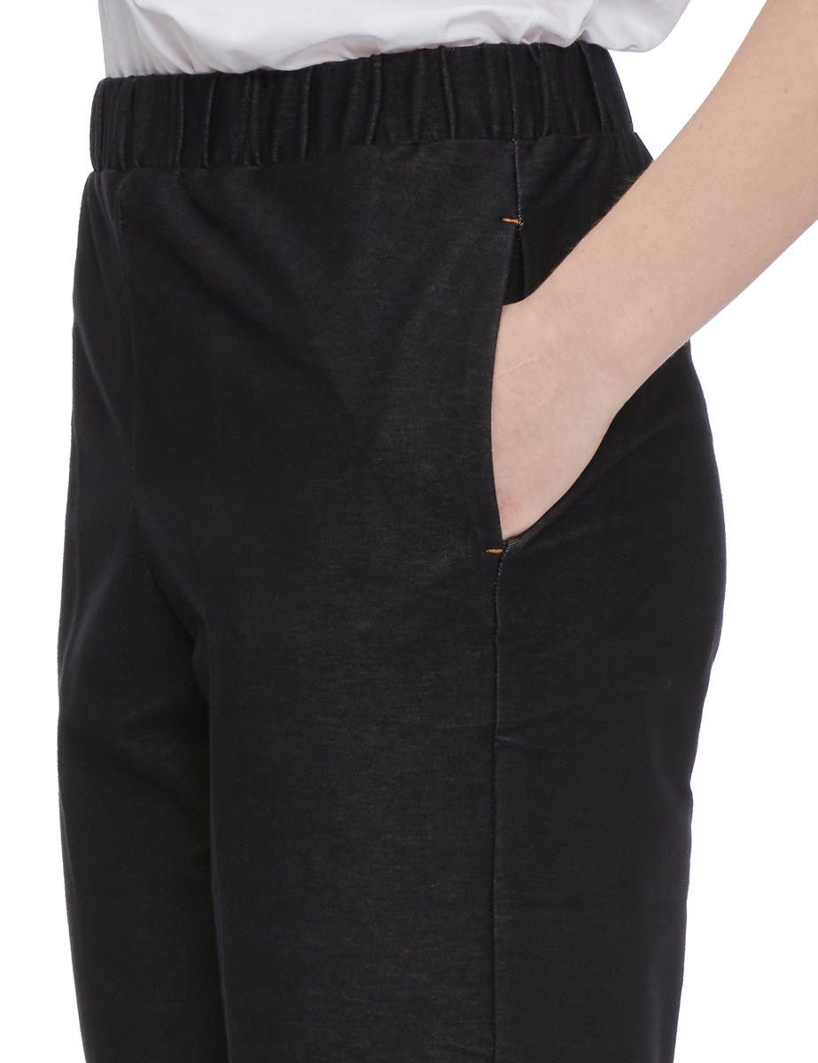 pantalone jersey effetto denim blu - max mara leisure - pantalone