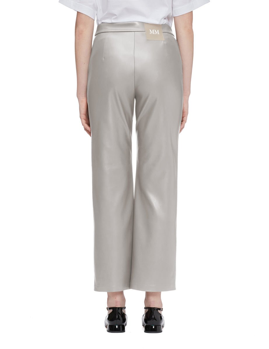 pantalone jersey effetto nappa nebbia - max mara leisure - pantalone