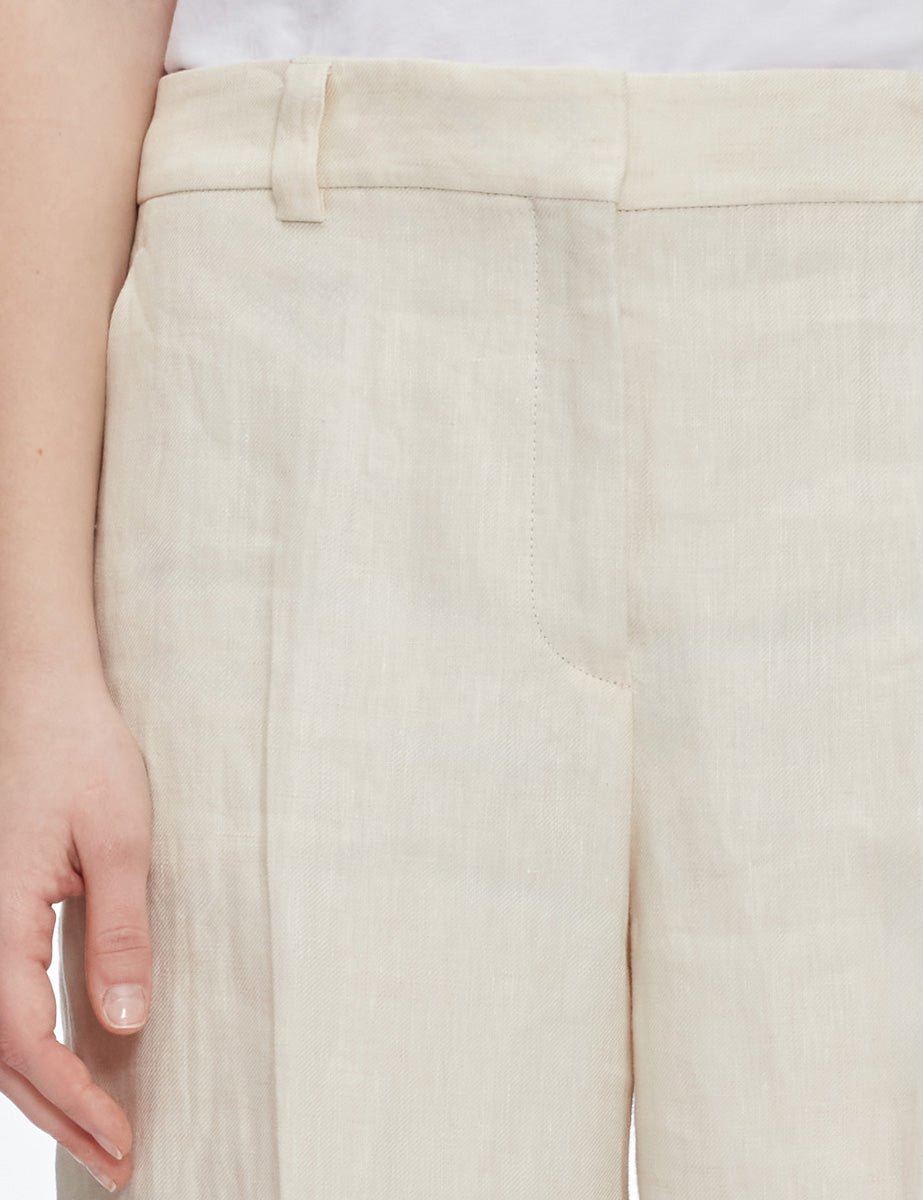 pantalone neera lino avorio - slowear - pantalone