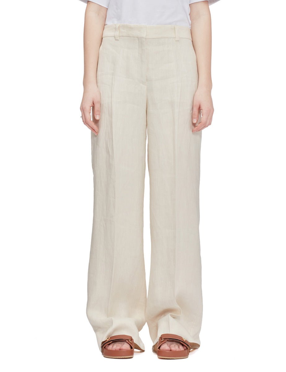 pantalone neera lino avorio - slowear - pantalone