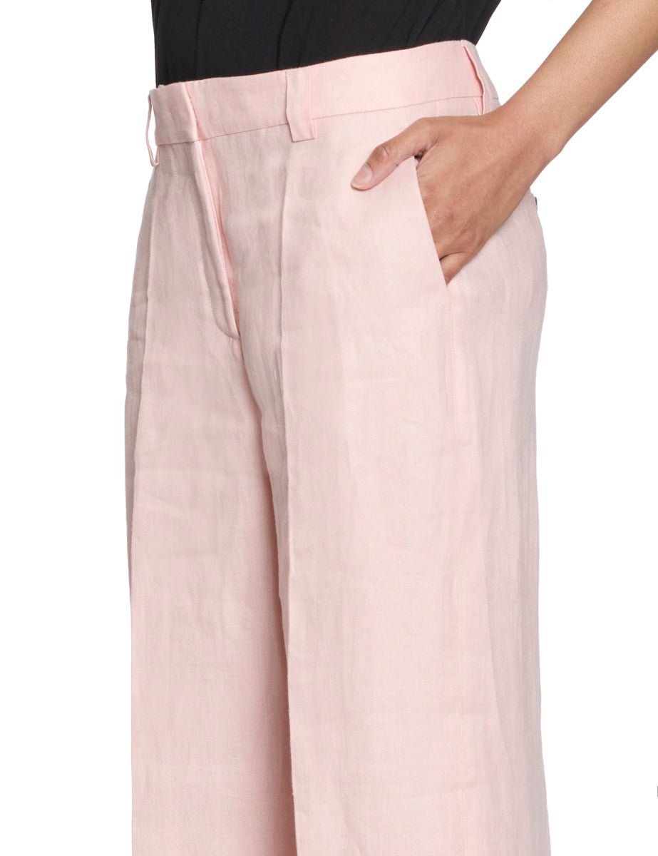 pantalone neera lino rosa - slowear - pantalone