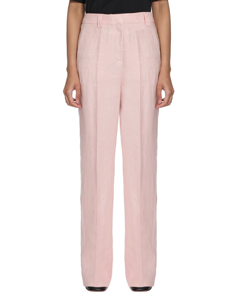 pantalone neera lino rosa - slowear - pantalone