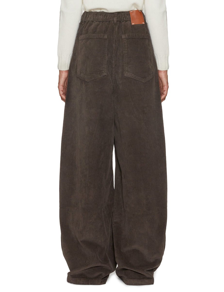 pantalone over velluto superflare cacao - alysi - pantalone
