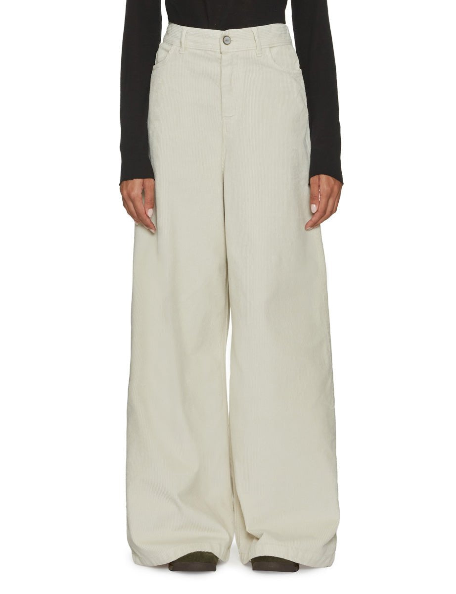pantalone over velluto superflare gesso - alysi - pantalone