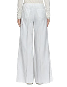pantalone palazzo elastico velluto gesso - blufrida - pantalone
