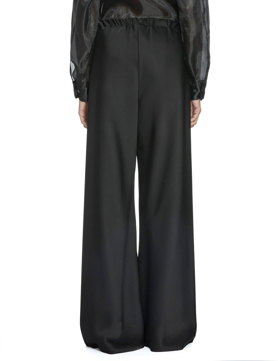 pantalone palazzo raso nero - blufrida - pantalone