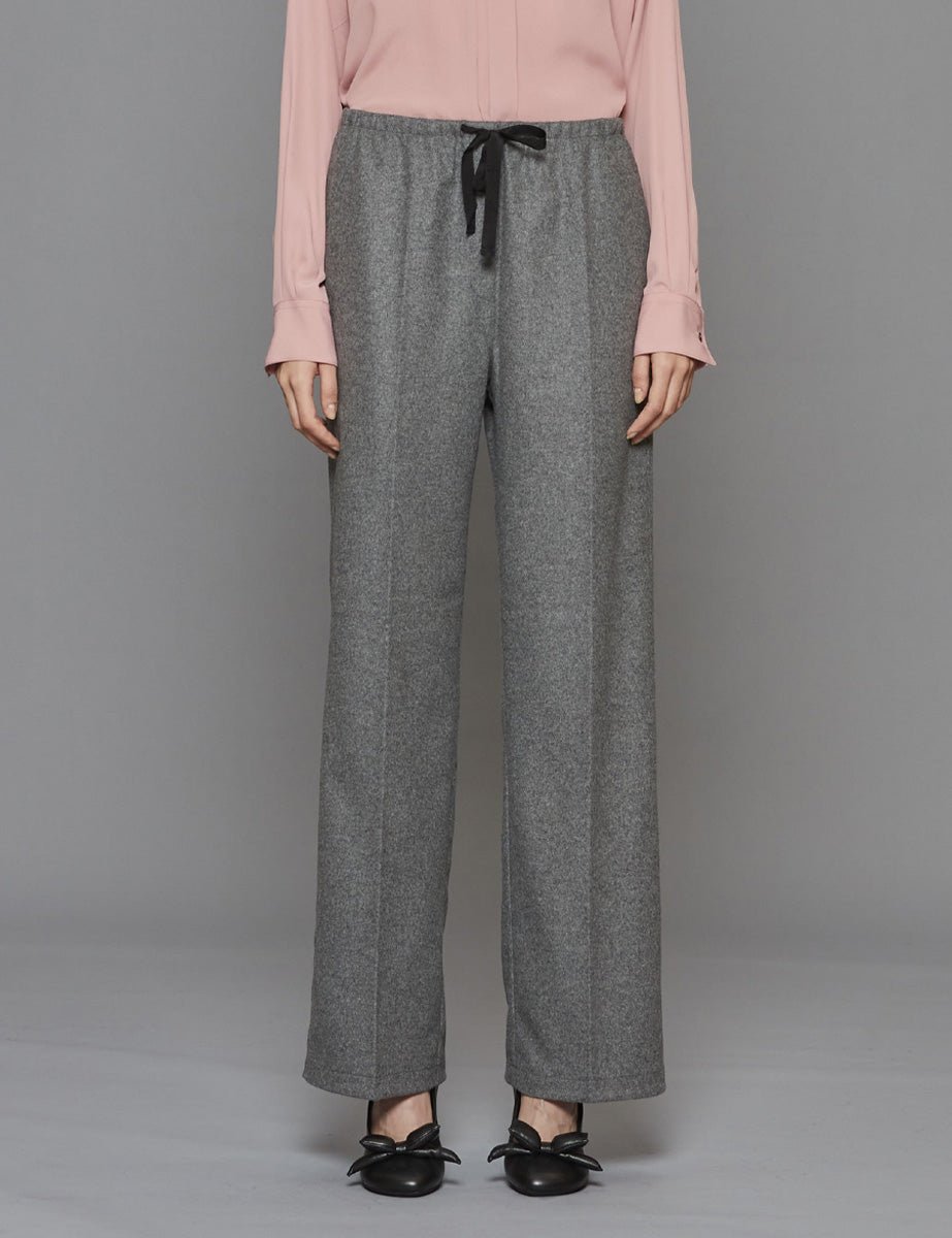 pantalone panno di lana grigio - forte forte - pantalone
