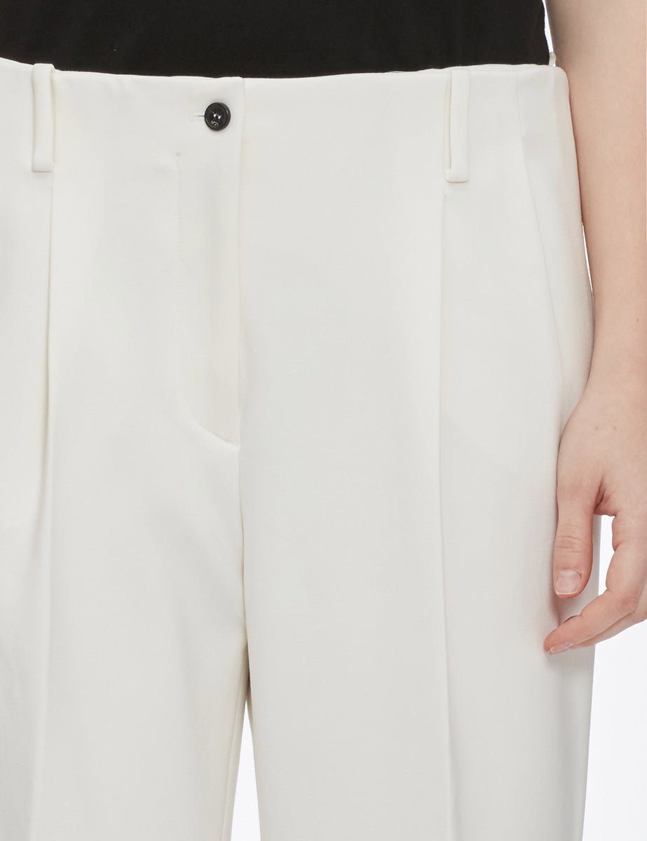 pantalone pinces doppio cady ecru - n21 alessandro dell'acqua - pantalone
