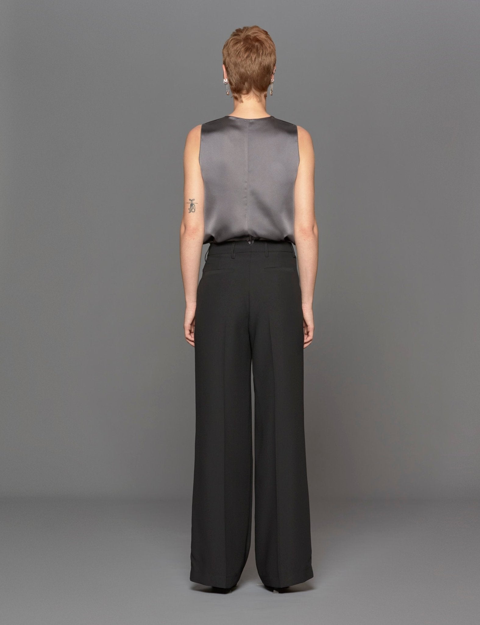 pantalone pinces nero - blufrida - pantalone