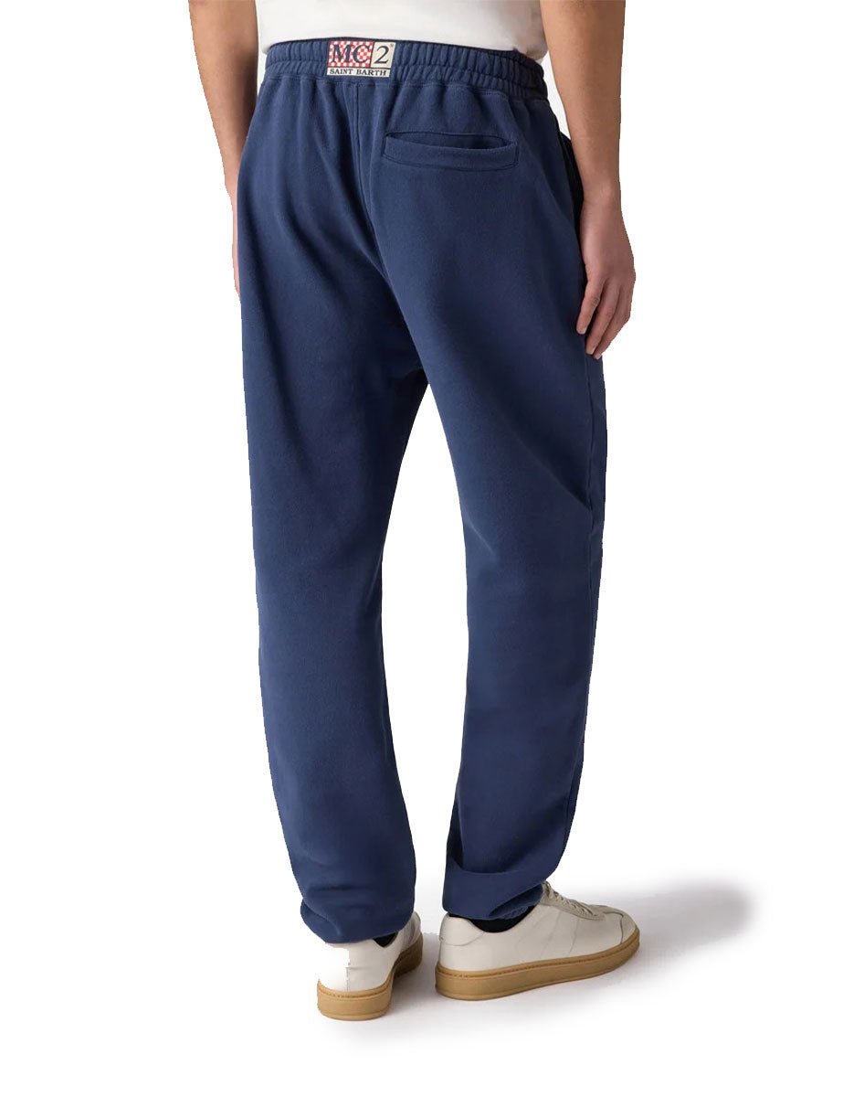pantalone polsino bolt blu - st. barth - pantalone casual
