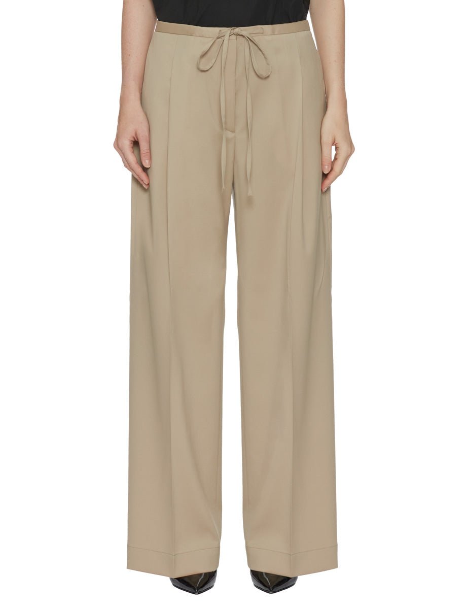 pantalone relaxed virgin wool beige - rohe - pantalone