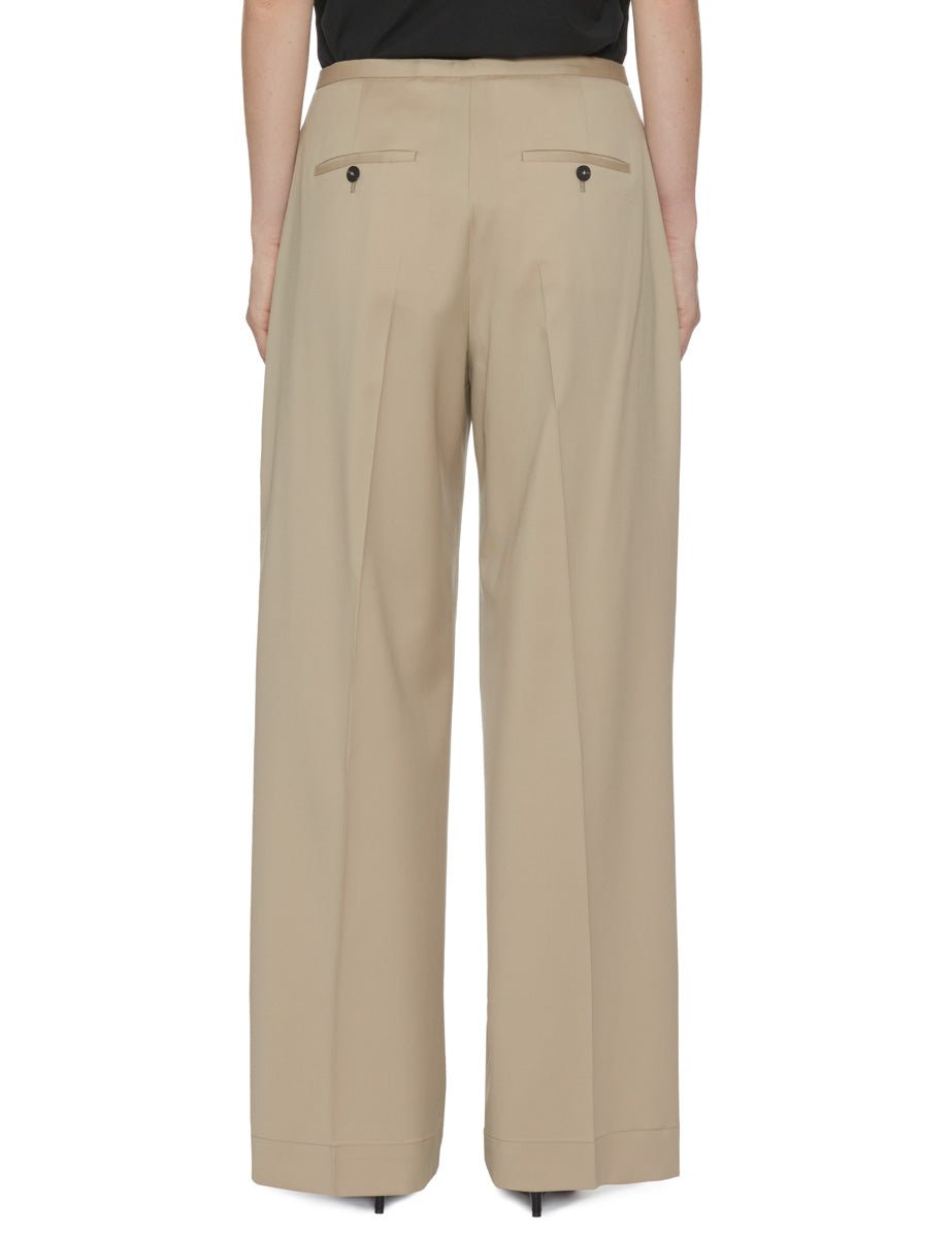pantalone relaxed virgin wool beige - rohe - pantalone