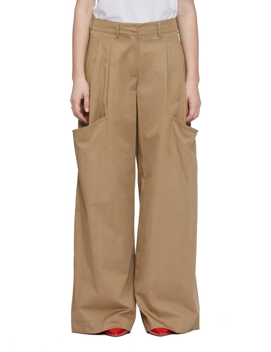 pantalone ryan over kaki cotton - jejia - pantalone