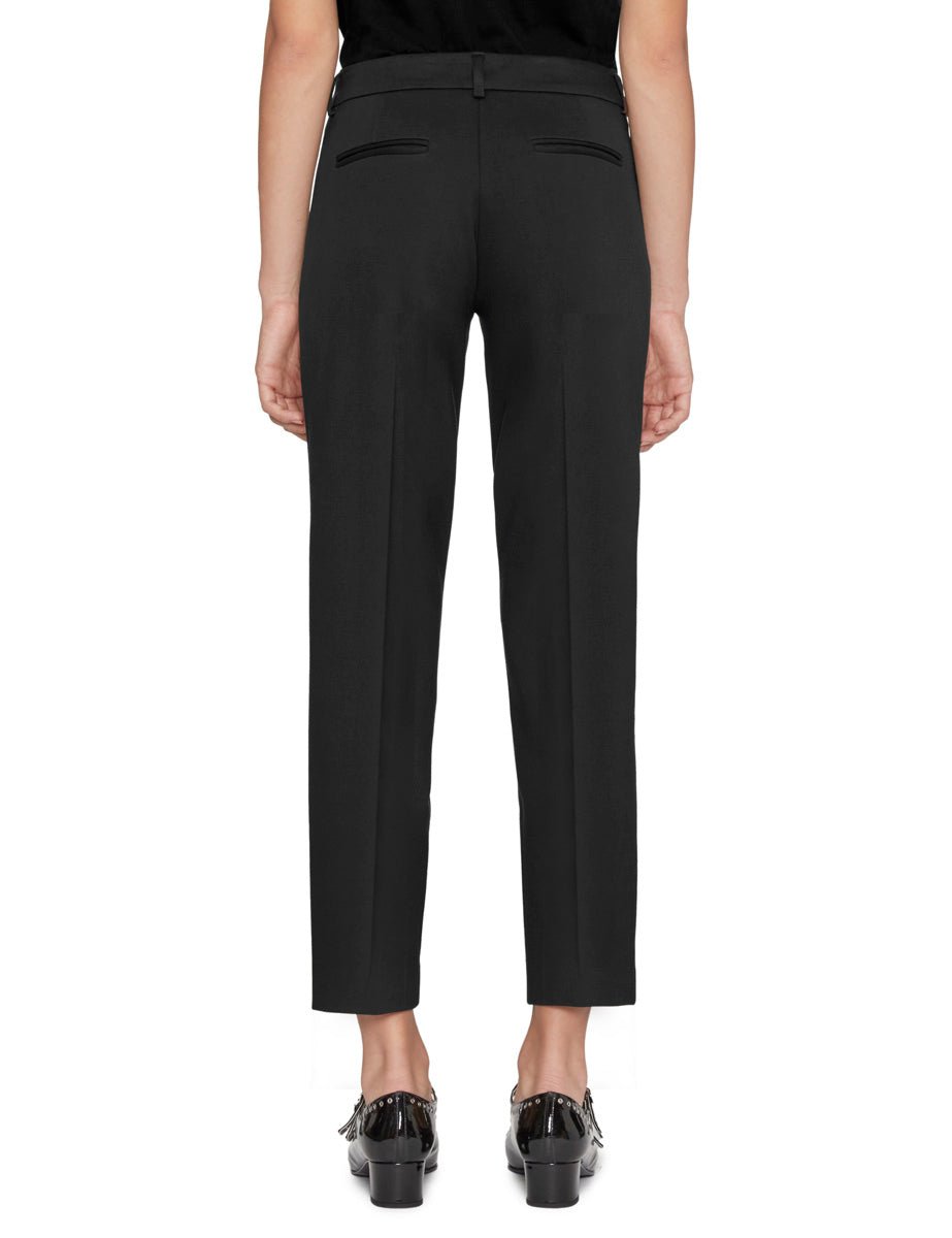 pantalone slim chino punto milano nero - blufrida - pantalone