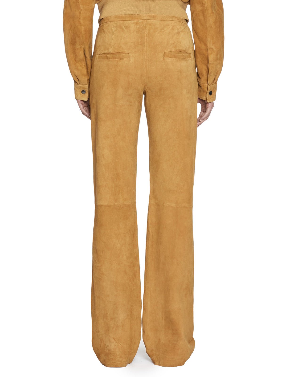 pantalone straight suede ambra - forte forte - pantalone