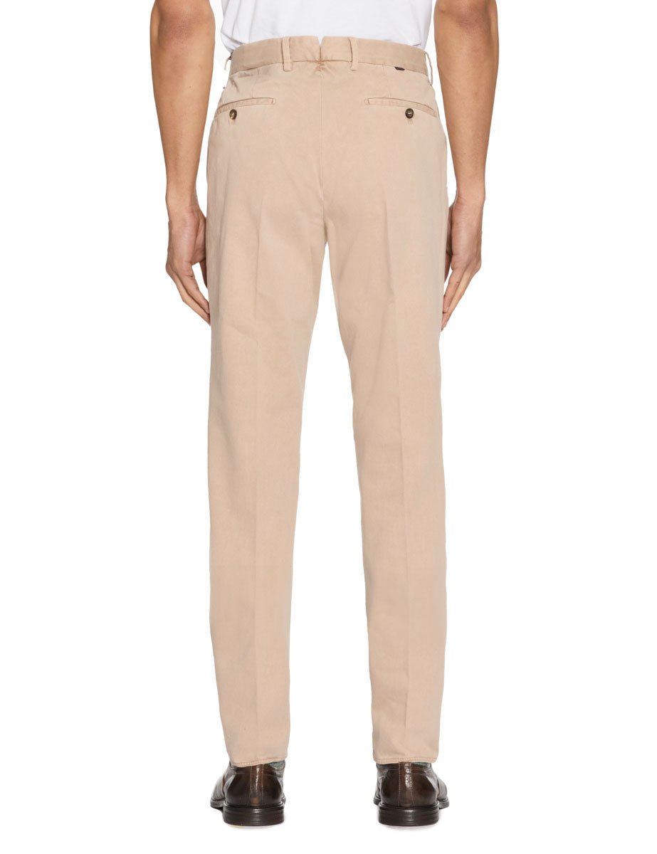 pantalone tapered fit morbido cipria - incotex - pantalone casual
