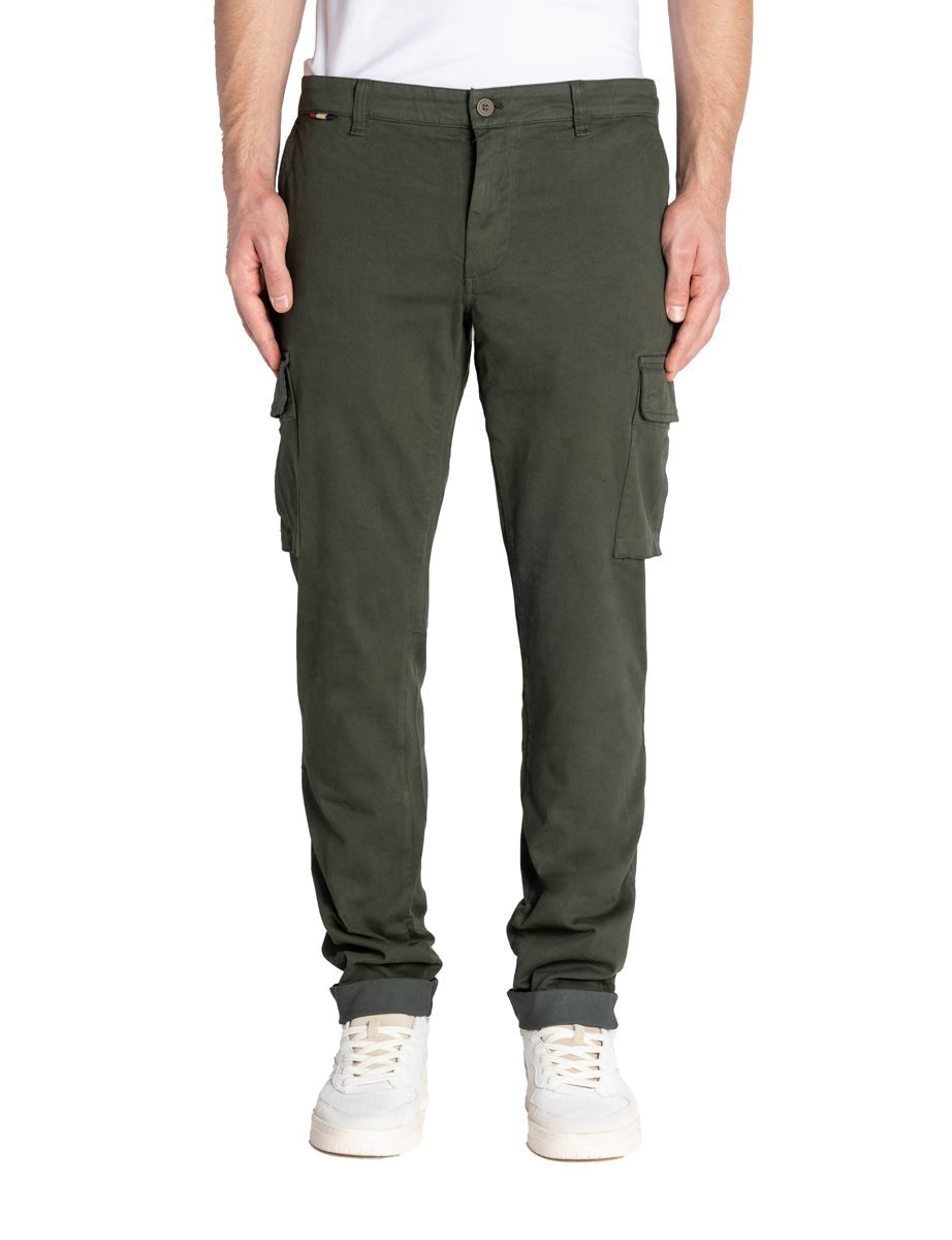 pantalone tascone cotone modal verde scuro - mason's - pantalone casual