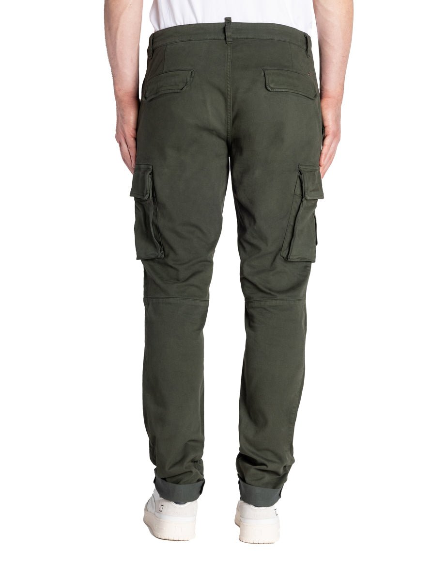 pantalone tascone cotone modal verde scuro - mason's - pantalone casual