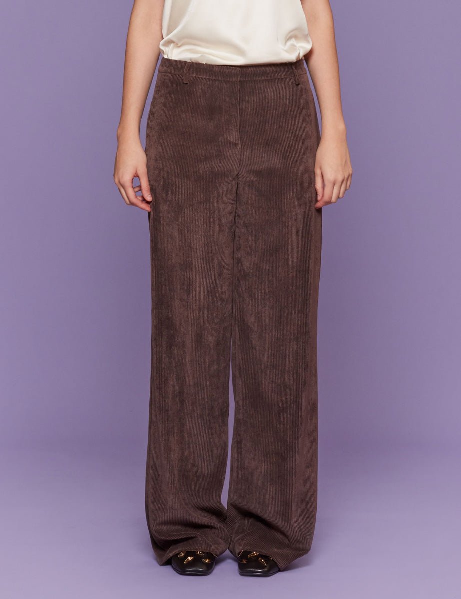 pantalone velluto rocciatore caffe - blufrida - pantalone