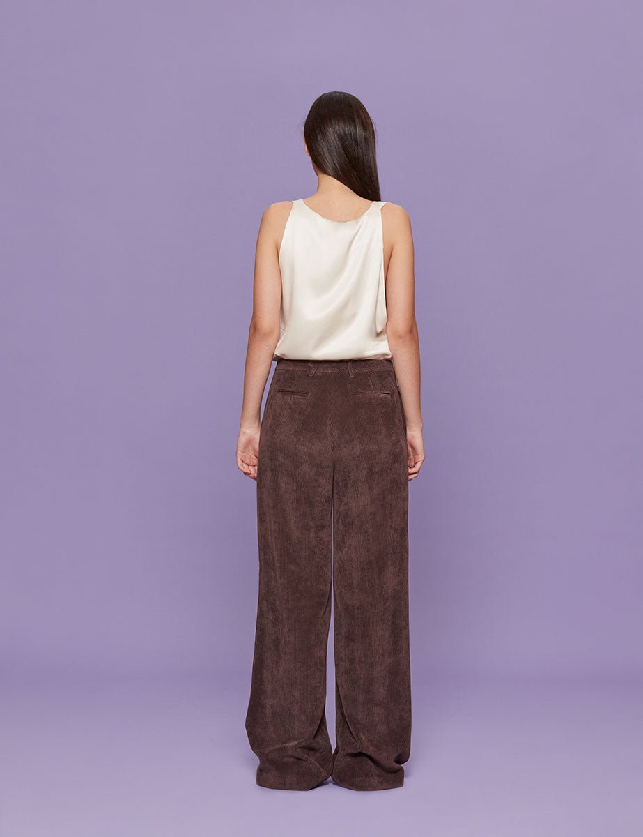 pantalone velluto rocciatore caffe - blufrida - pantalone