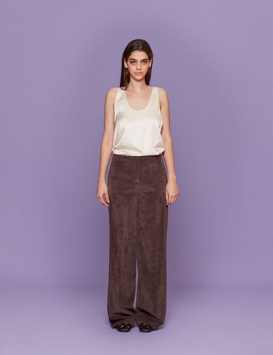 pantalone velluto rocciatore caffe - blufrida - pantalone