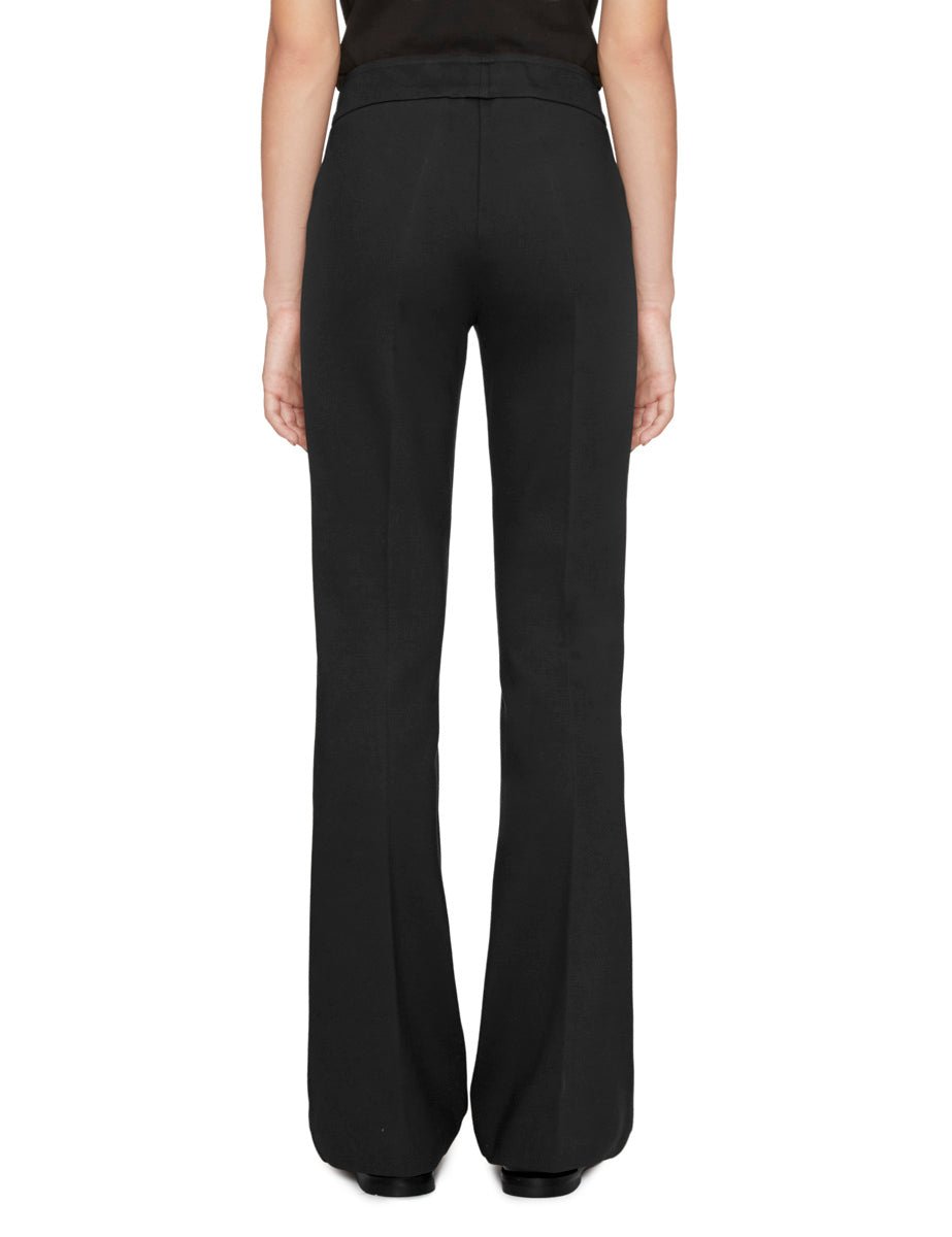 pantalone zampa punto milano nero - blufrida - pantalone