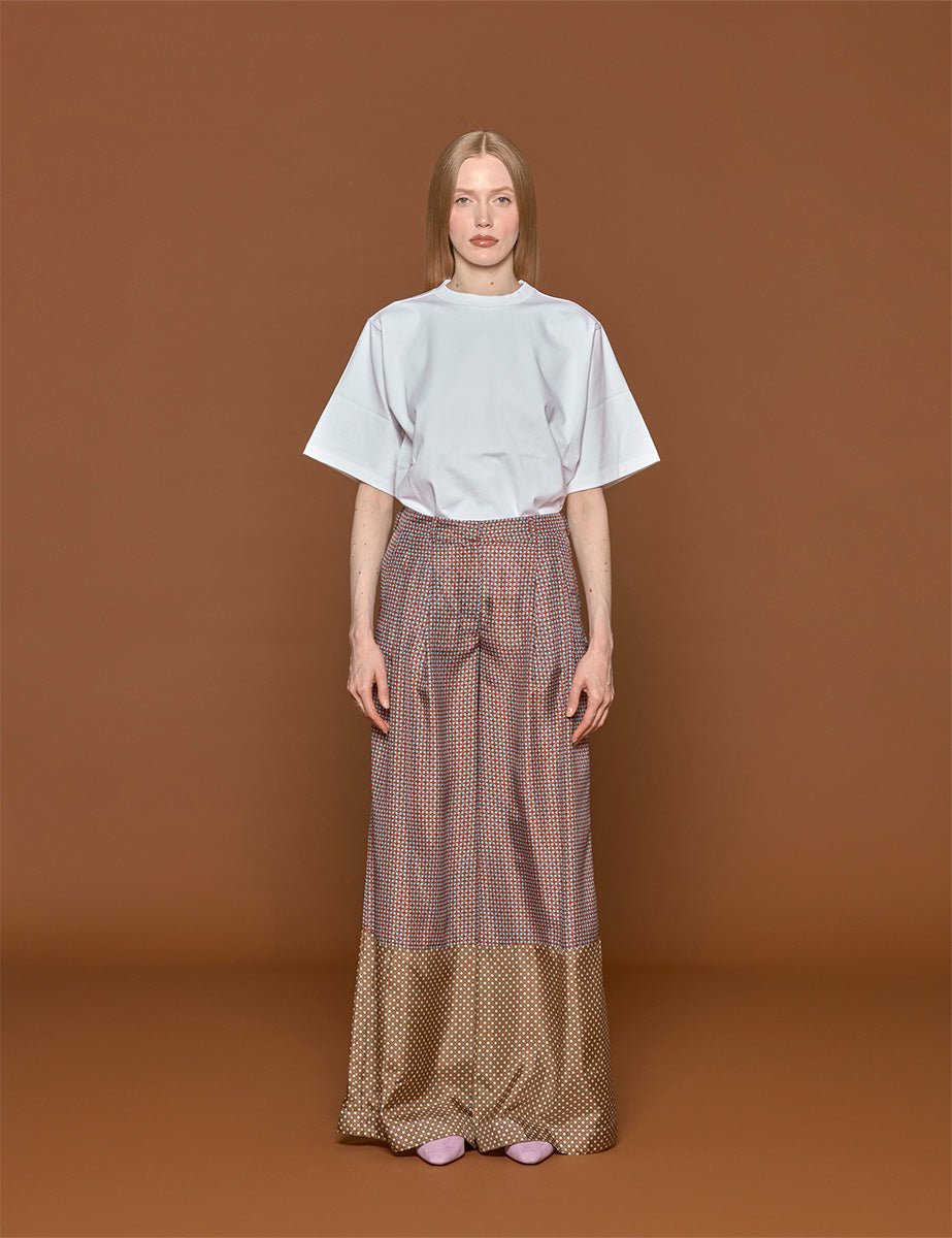 pantapalazzo frida seta multiprinted - jejia - pantalone