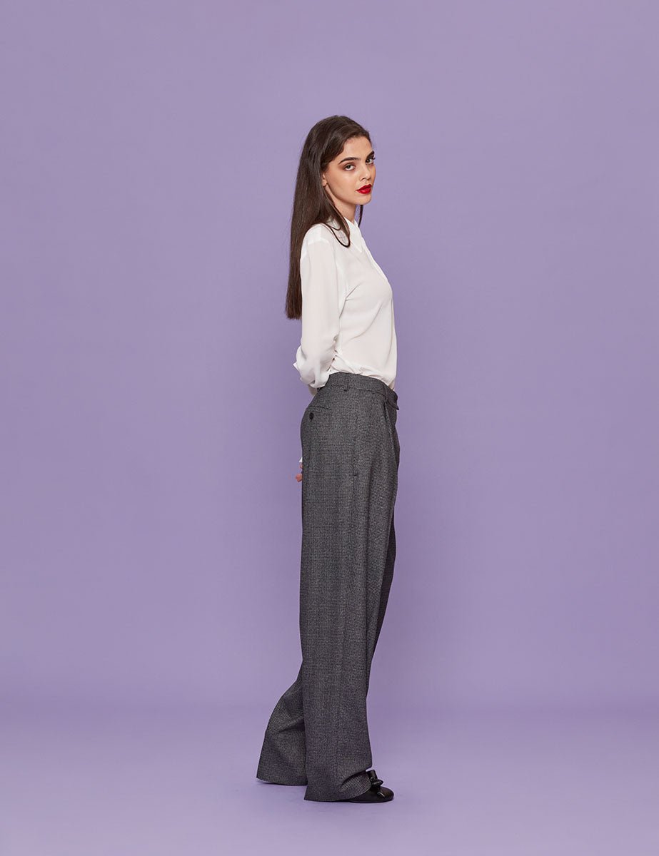 pantapalazzo over grigio - blufrida - pantalone