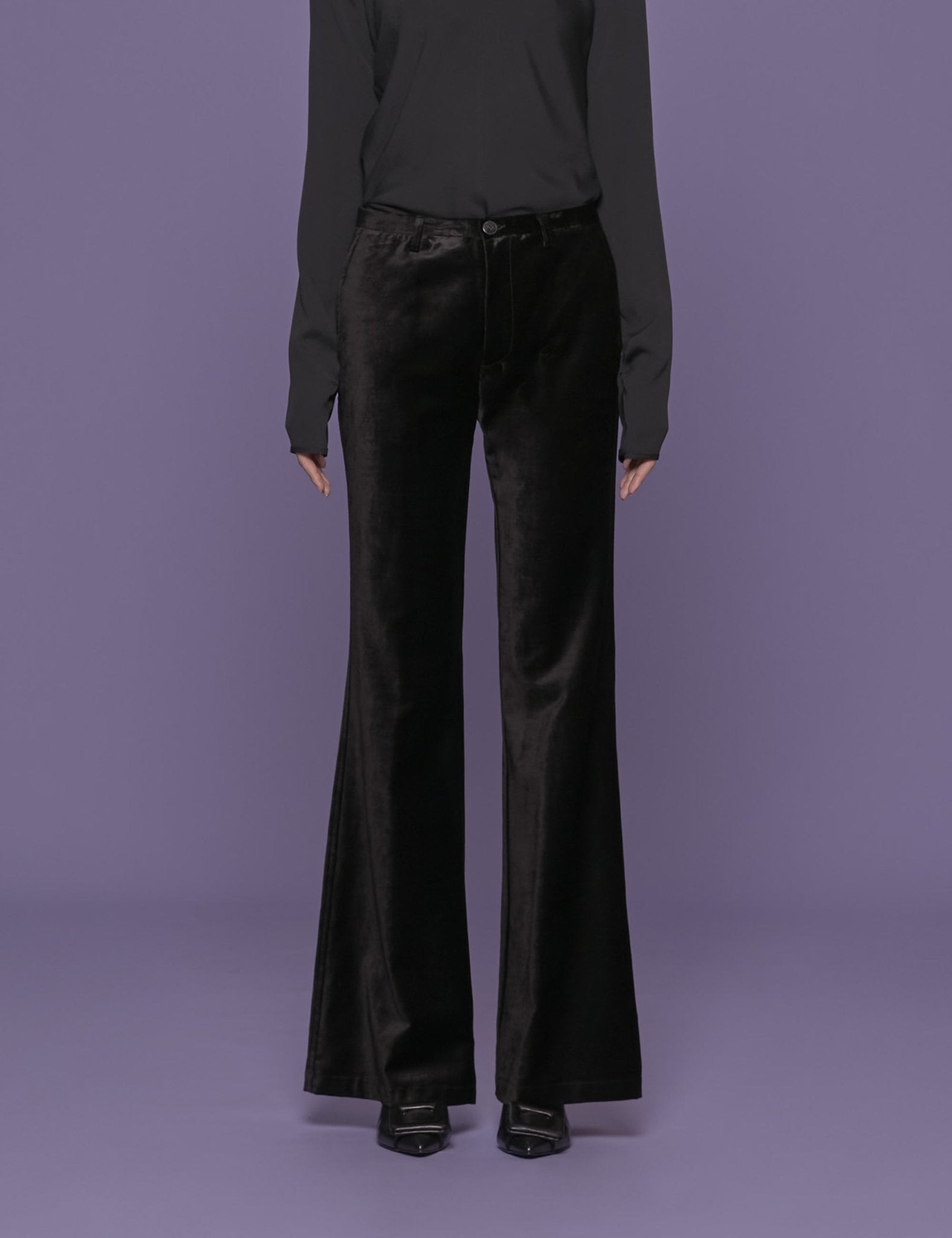 pantapalazzo velluto nero - forte forte - pantalone