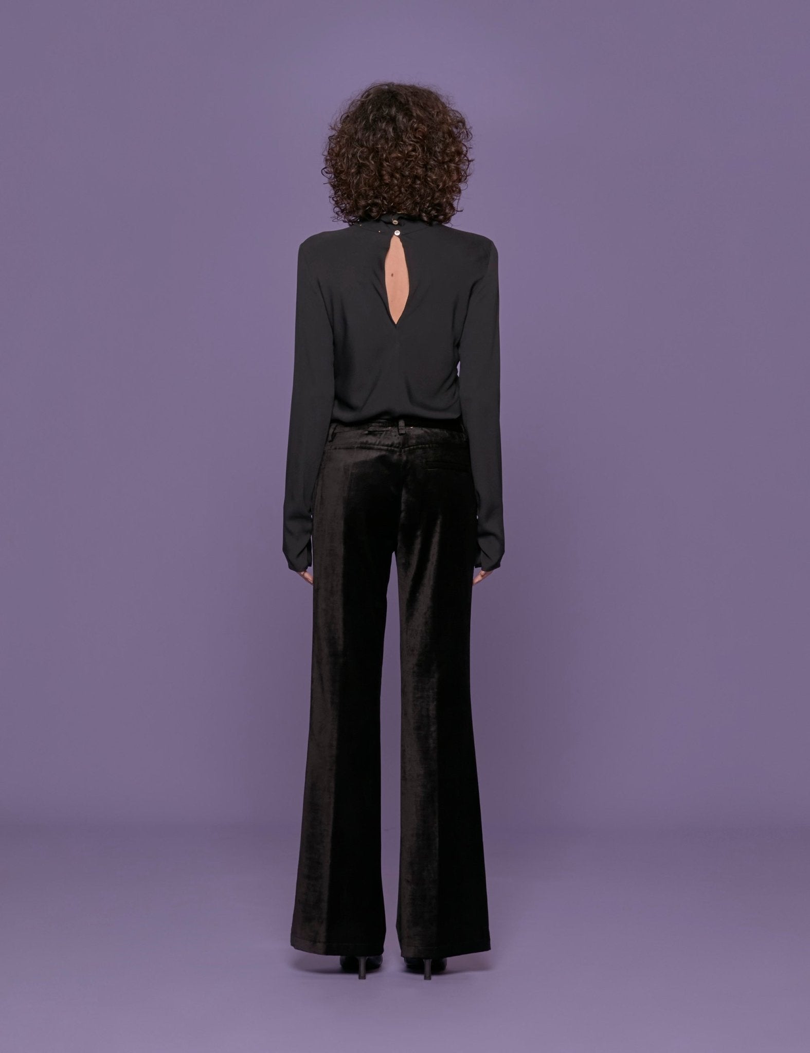 pantapalazzo velluto nero - forte forte - pantalone