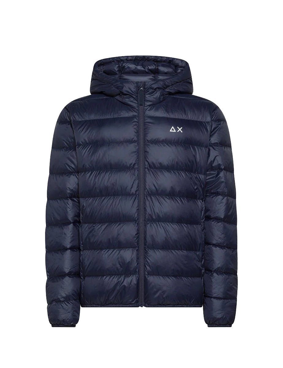 piumino cappuccio blu - sun68 - piumino