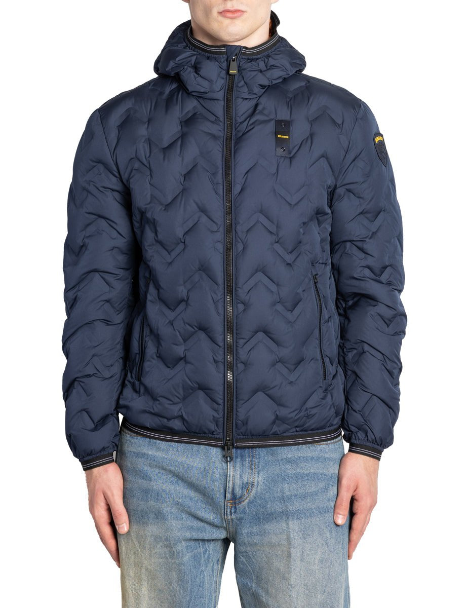 piumino piery blu marrone - blauer - piumino
