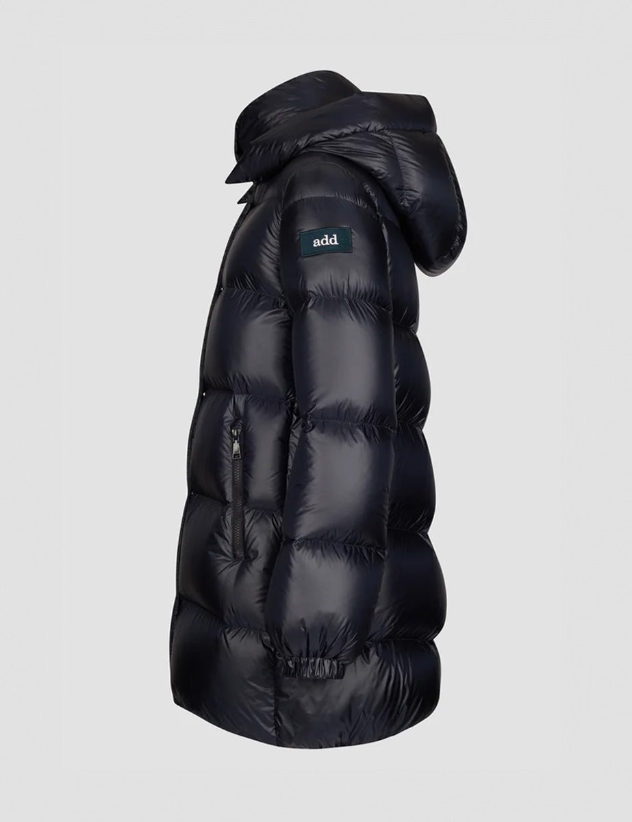 piumino shiny pacific blue - add - piumino